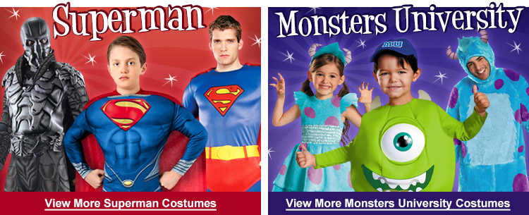 Superman and Monsters University Costumes