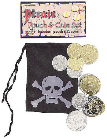 Pirate Pouch and Coin Set