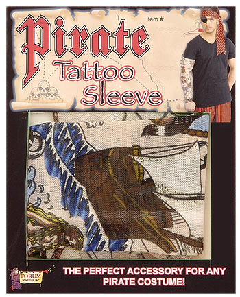 Pirate Tattoo Sleeve Accessory - Fake Tattoos Full Arm