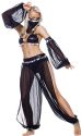 Women's Sexy Black and Gold Belly Dancer
