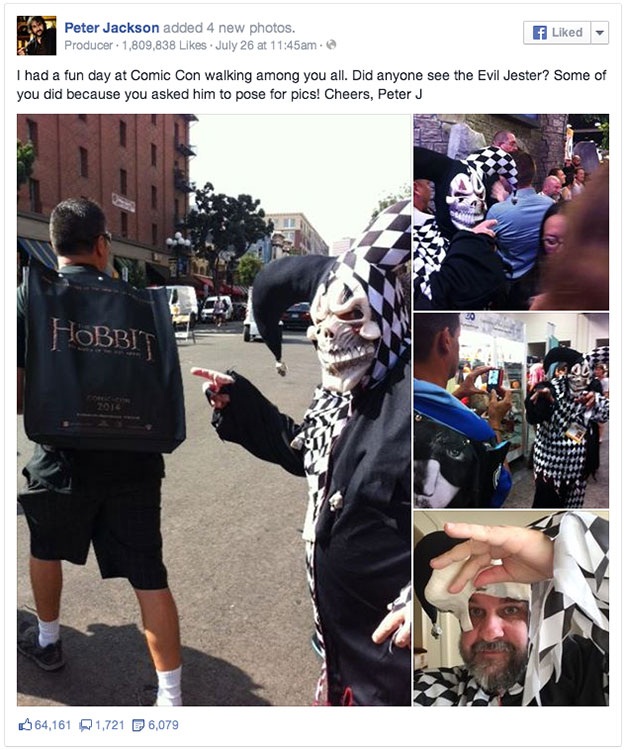 Peter Jackson Comic Con Costume
