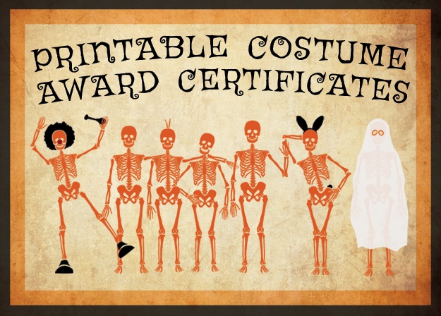 10 Free Costume Award Certificates! [Printables] Halloween Costumes Blog