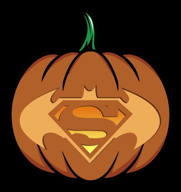 free batman vs superman pumpkin pattern