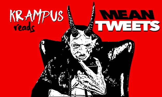 Krampus reads mean tweets