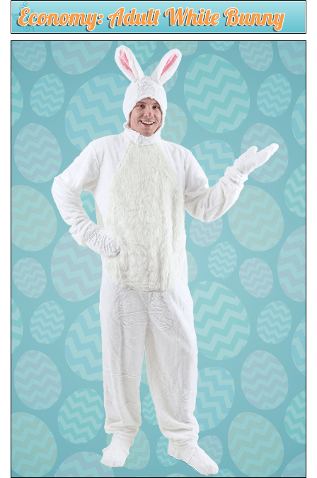 Economy: Adult White Bunny Costume Economy: Adult White Bunny Costume