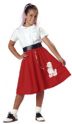 Kids Red Poodle Skirt Costumes