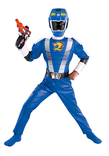 Muscle Chest Blue Power Ranger Costume
