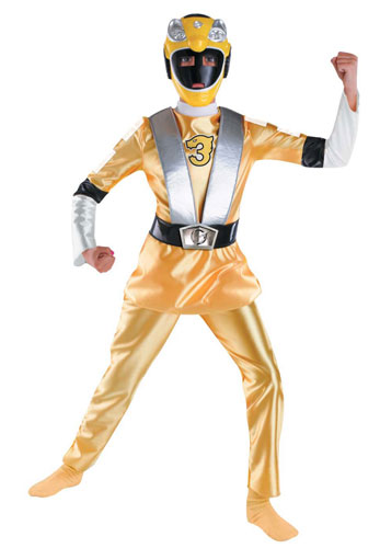Muscle Chest Yellow Power Ranger Costume