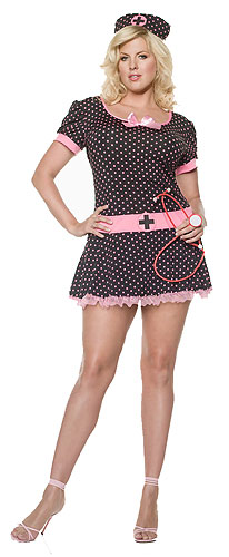 Plus Size Polka Dot Nurse