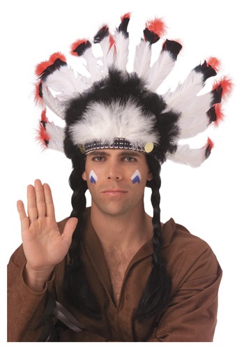 Feathered American Indian Headdress -image