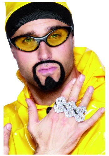 Gold Dollar Sign Pimp Ring -image