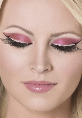 Black and Silver Glitter Eyelashes -image