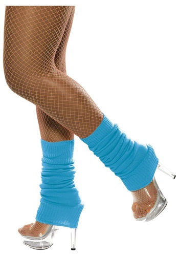 Neon Blue Leg Warmers -image