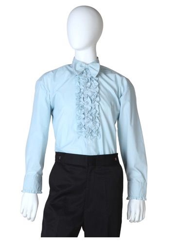 Blue Ruffled Tuxedo Shirt -image