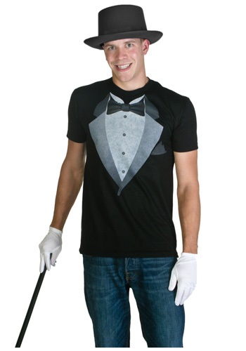 Mens Tuxedo Costume T-Shirt -image