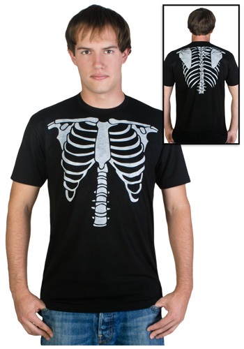 Mens Skeleton Costume T-Shirt By: Fun T Shirts for the 2022 Costume season.