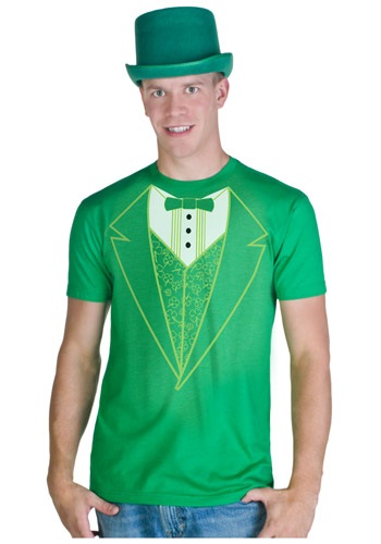 Green Tuxedo Costume T-Shirt -image