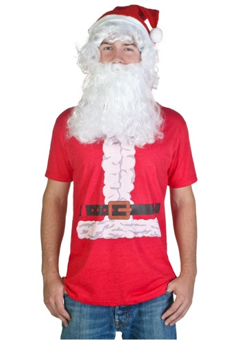Mens Santa Claus Costume T-Shirt -image