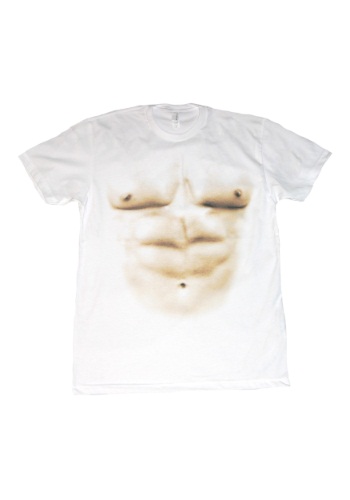 Realistic Muscle Chest Costume T-Shirt By: Fun T Shirts for the 2022 Costume season.