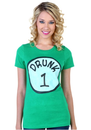 Womens St. Patricks Day Drunk 1 T Shirt By: Fun T Shirts for the 2015 Costume season.