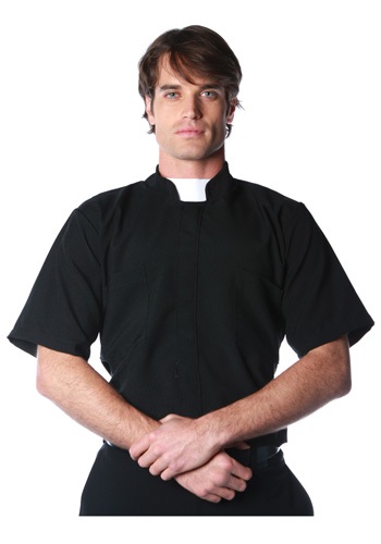 Plus Size Priest Shirt By: Underwraps for the 2022 Costume season.