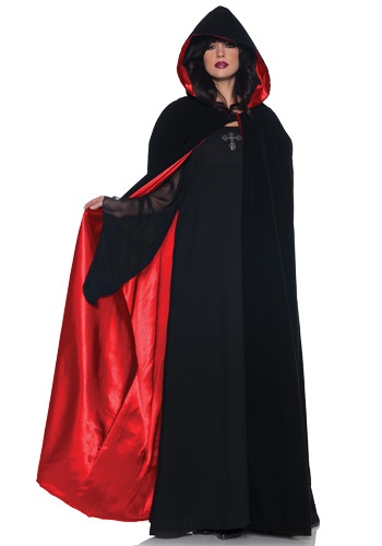 Deluxe Velvet Cape w/ Red Satin Lining -image