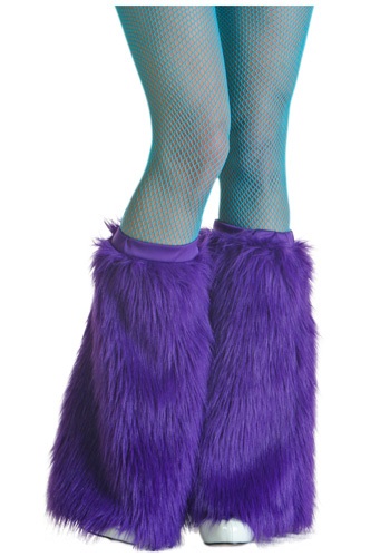 unknown Adult Purple Furry Boot Covers