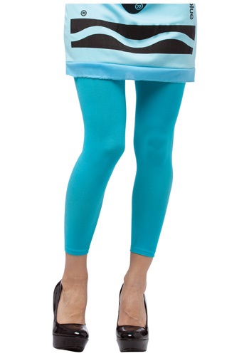 unknown Sky Blue Crayon Footless Tights