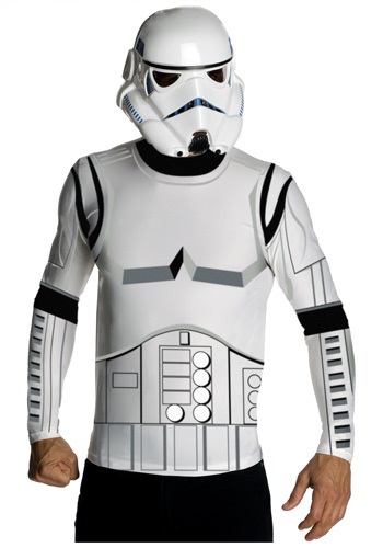 Adult Stormtrooper Top and Mask -image