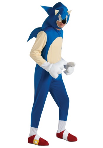 Adult Deluxe Sonic Costume -image