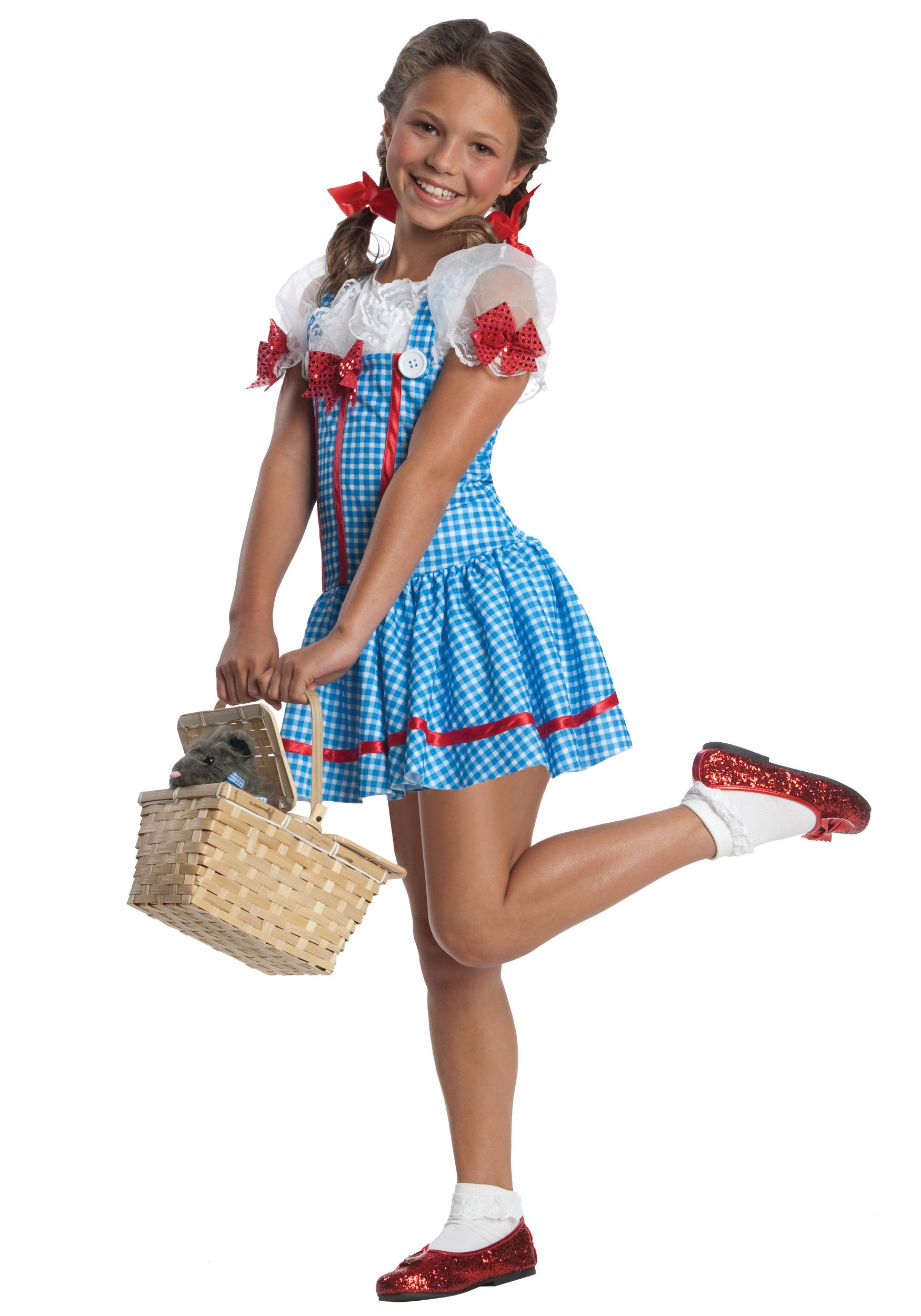 2 Girls Costume girl Dorothy for old year shoes