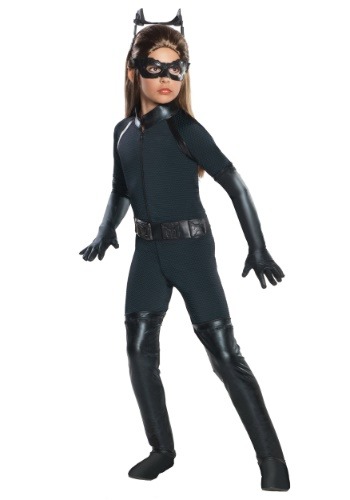 Girls Deluxe Catwoman Costume -image