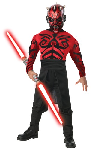 Child Deluxe Muscle Chest Darth Maul Costume By: Rubies Costume Co. Inc for the 2022 Costume season.