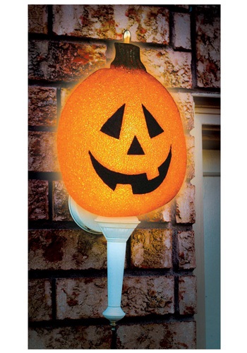 Sparkling Pumpkin Porch Light Cover Outdoor Halloween Decorations