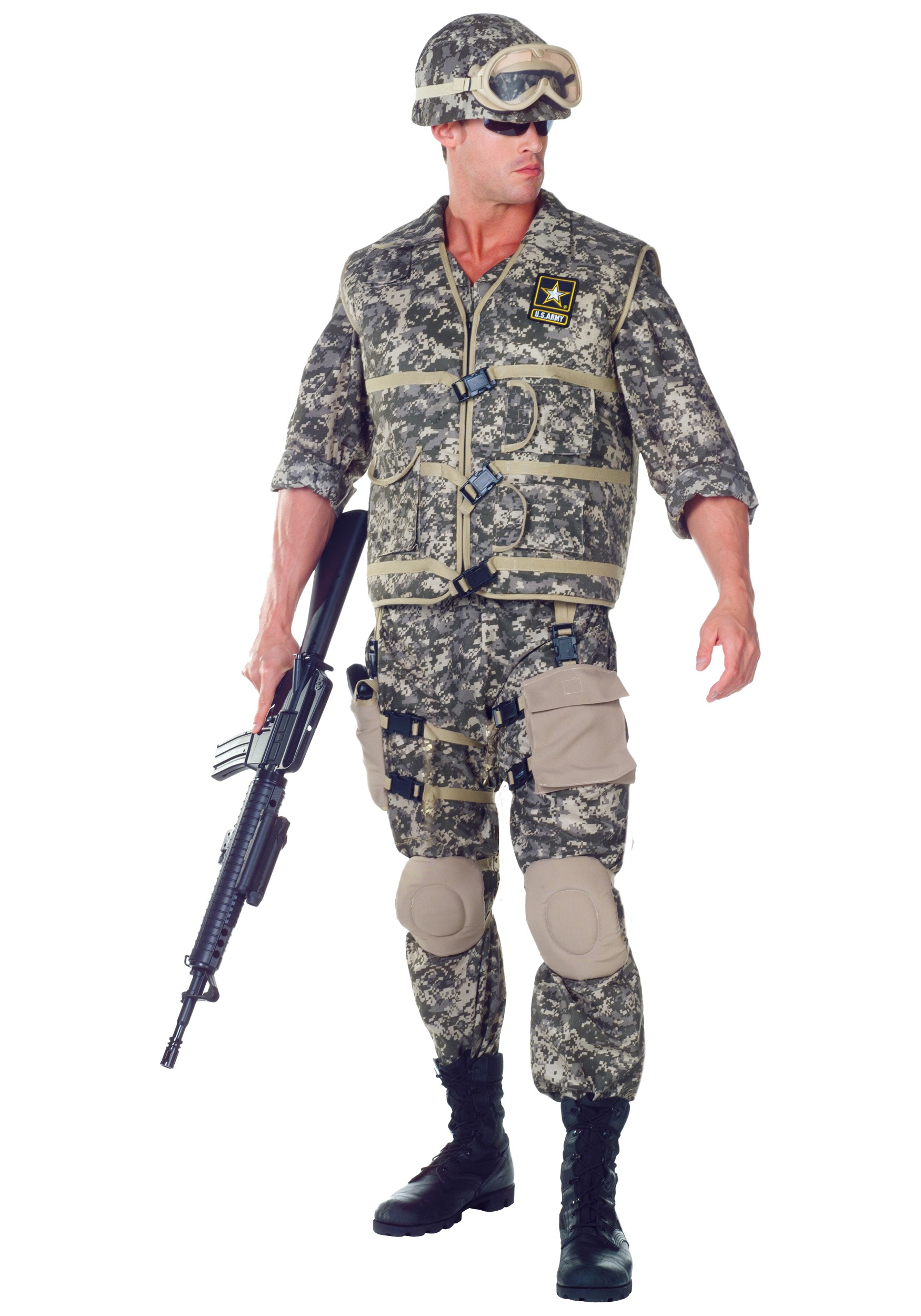 U.S. Army Ranger Deluxe Camouflage Soldier Adult Mens Costume Halloween