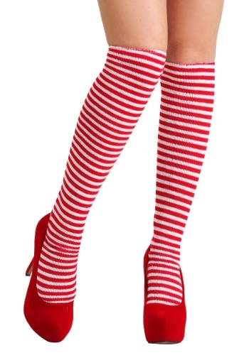 Red and White Witch Socks -image