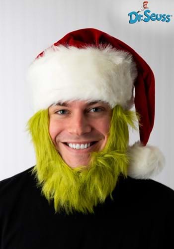 Grinch Hat with Fur Beard By: Elope for the 2022 Costume season.