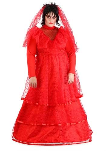 Plus Size Red Gothic Wedding Dress -image