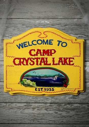 Camp Crystal Lake Sign By: Morbid Enterprises for the 2022 Costume season.