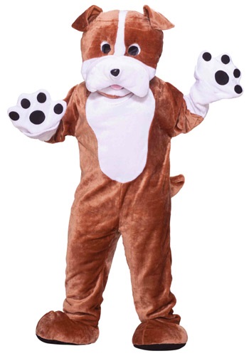 Plush Bulldog Mascot Costume -image