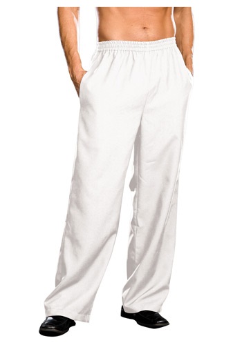Plus Size Mens White Pants -image