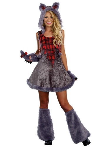 Teen Full Moon Sassy Werewolf Costume -image