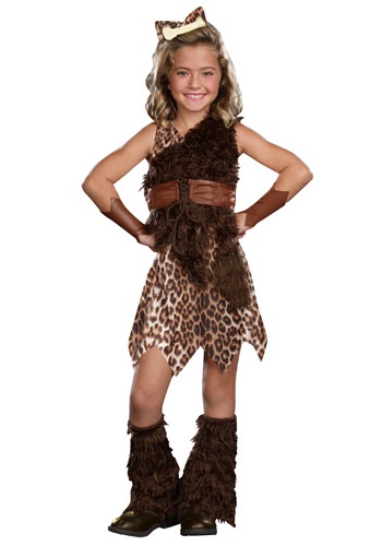 Child Cave Girl Cutie Costume -image
