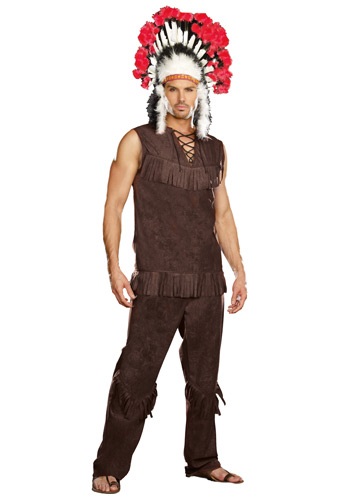 Mens Chief Long Arrow Indian Costume -image
