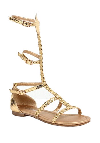 Child Egyptian Gold Sandals By: Ellie for the 2022 Costume season.