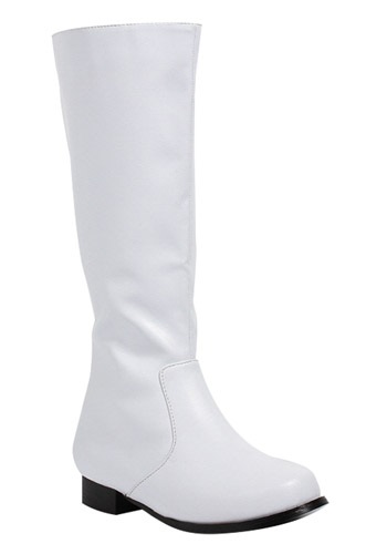 Boys White Costume Boots -image