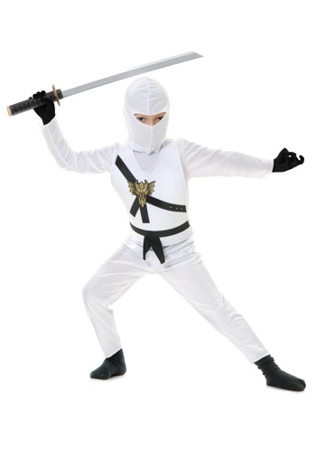 White Child Ninja Costume By: Charades for the 2022 Costume season.