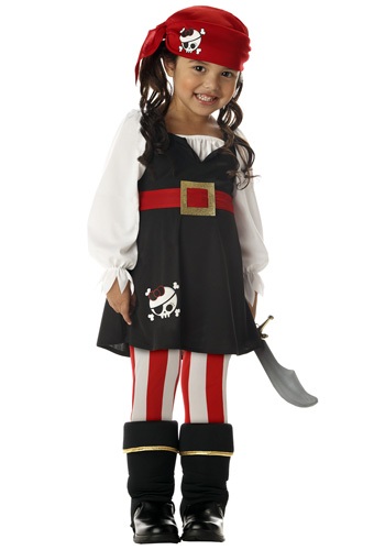 Toddler Girls Pirate Costume -image