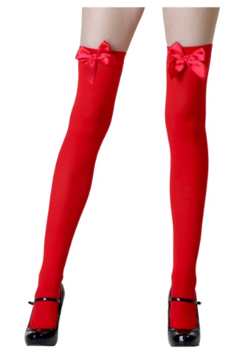 Red Stockings with Red Bows By: Leg Avenue for the 2022 Costume season.