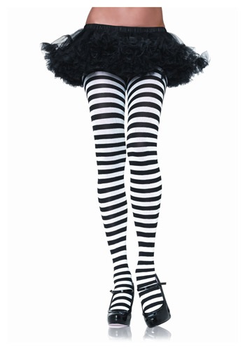Black & White Striped Tights By: Leg Avenue for the 2022 Costume season.